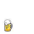 名入れジョッキでビール