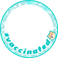 ワクチン打ったら皆に伝えようvaccinatedフレーム