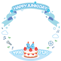JO1河野純喜くん2022年お誕生日フレーム水色