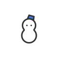 雪だるま 青