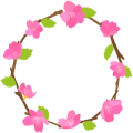 入学式　桜枠