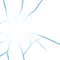 ガラスヒビ 白青