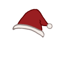 冬　クリスマス　サンタ帽　赤