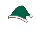 冬　クリスマス　サンタ帽　緑