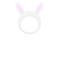 うさぎのかぶりもの　白