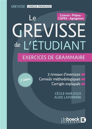 Image du produit Grevisse de l'étudiant : exercices de grammaire : licence,...