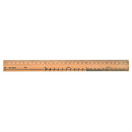 Règle 30 cm rigide en bois graduée en cm (pas de pouces) - Coop Zone