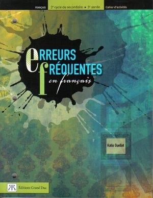 Image du produit Erreurs fréquentes en français: cahier d'activités (sec.5)