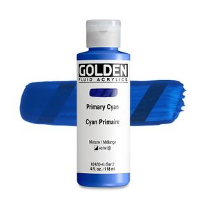 Image du produit Peinture acrylique Golden fluide 118ml Cyan primaire