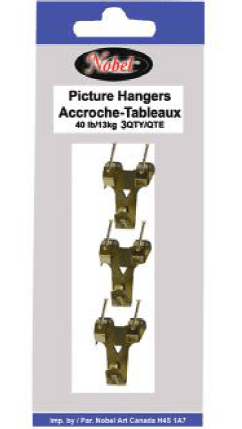 Image du produit Crochets pour cadres à deux clous 40lb 3/pqt NB H36L-3