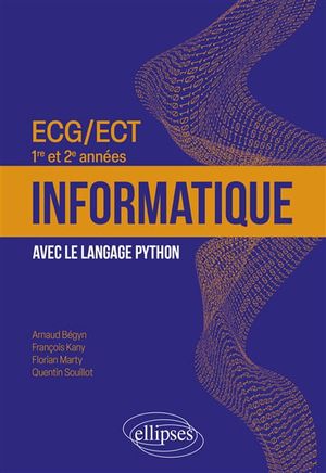 Image du produit Informatique avec le langage Python : ECG, ECT 1re et 2e années