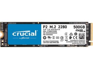 Disque SSD Crucial P2 NVMe M.2 2280 500Go 2400MB/S - Coop Zone