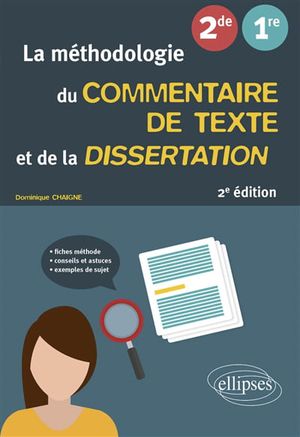 Image du produit Méthodologie du commentaire de texte et de la dissertation...