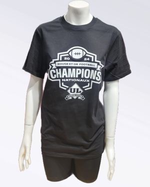 Image du produit T-shirt noir enfant large Rouge et or CHAMPIONS 2024