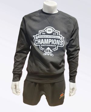 Image du produit Crewneck noir adulte small Rouge et or CHAMPIONS 2024