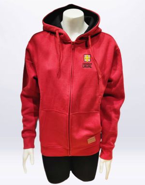 Image du produit Chandail Kangourou zip long rouge Université Laval small