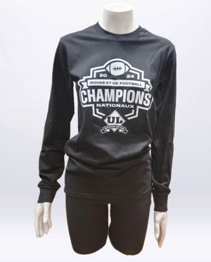 Image du produit T-shirt manches longues noir medium Rouge et or CHAMPIONS 2024