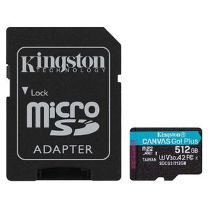 Carte micro SD KINGSTON 512Go Canvas Go 170Mb/S 4K - Coop Zone