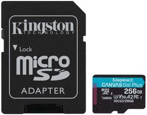 Carte micro SD KINGSTON 256Go Canvas Go 170Mb/S 4K - Coop Zone