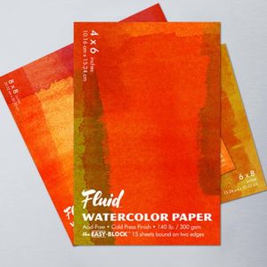 Image du produit Bloc papier aquarelle Fluid Blanc CP 140lb 9x12" 15fls