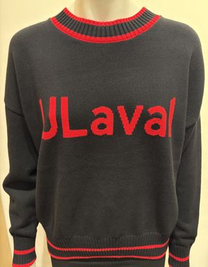 Image du produit Chandail crewneck Intarsia noir medium Ulaval