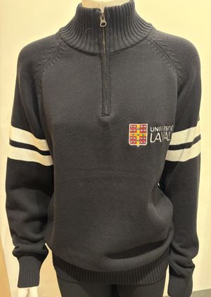 Image du produit Chandail College 1/4 zip Barbarian noir xx-large Université Laval