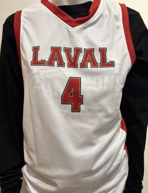 Image du produit Camisole Basketball no 4 adulte small blanche Rouge et Or