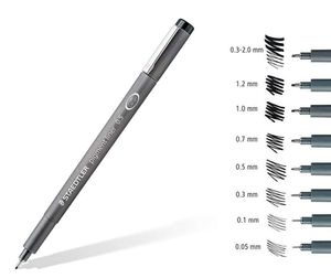 STAEDTLER Stylo feutre Fineliner 308 - Noir 0,10 mm (Dessin de