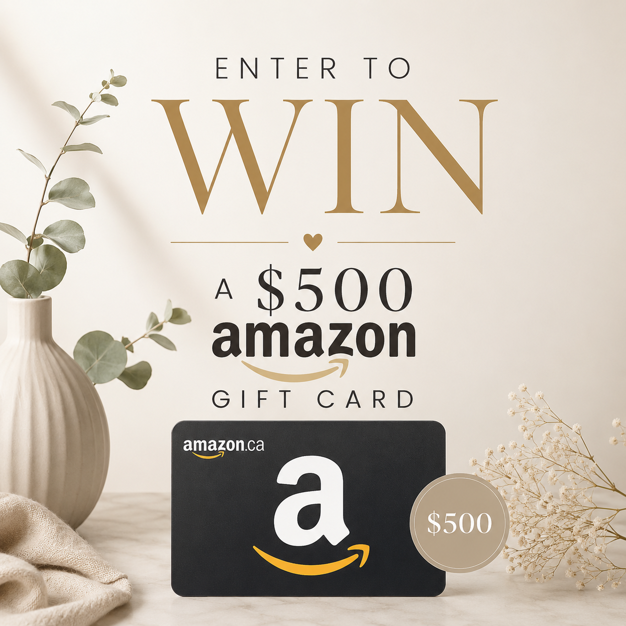 $500 Amazon gift card Canada