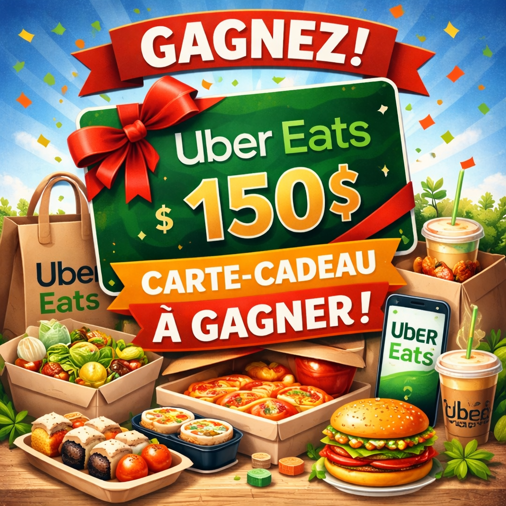Concours de carte-cadeau Uber Eats de 100 $