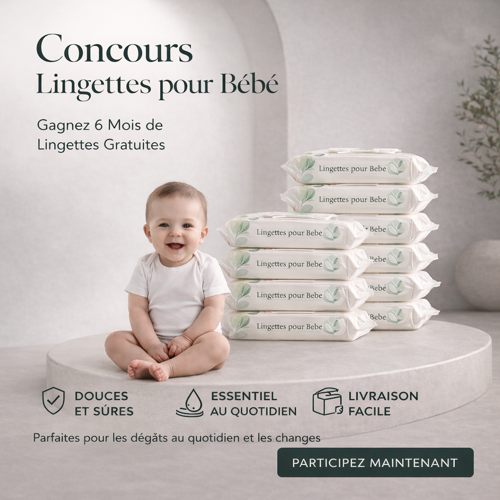 Approvisionnement de 6 mois de lingettes pour bébé gratuites