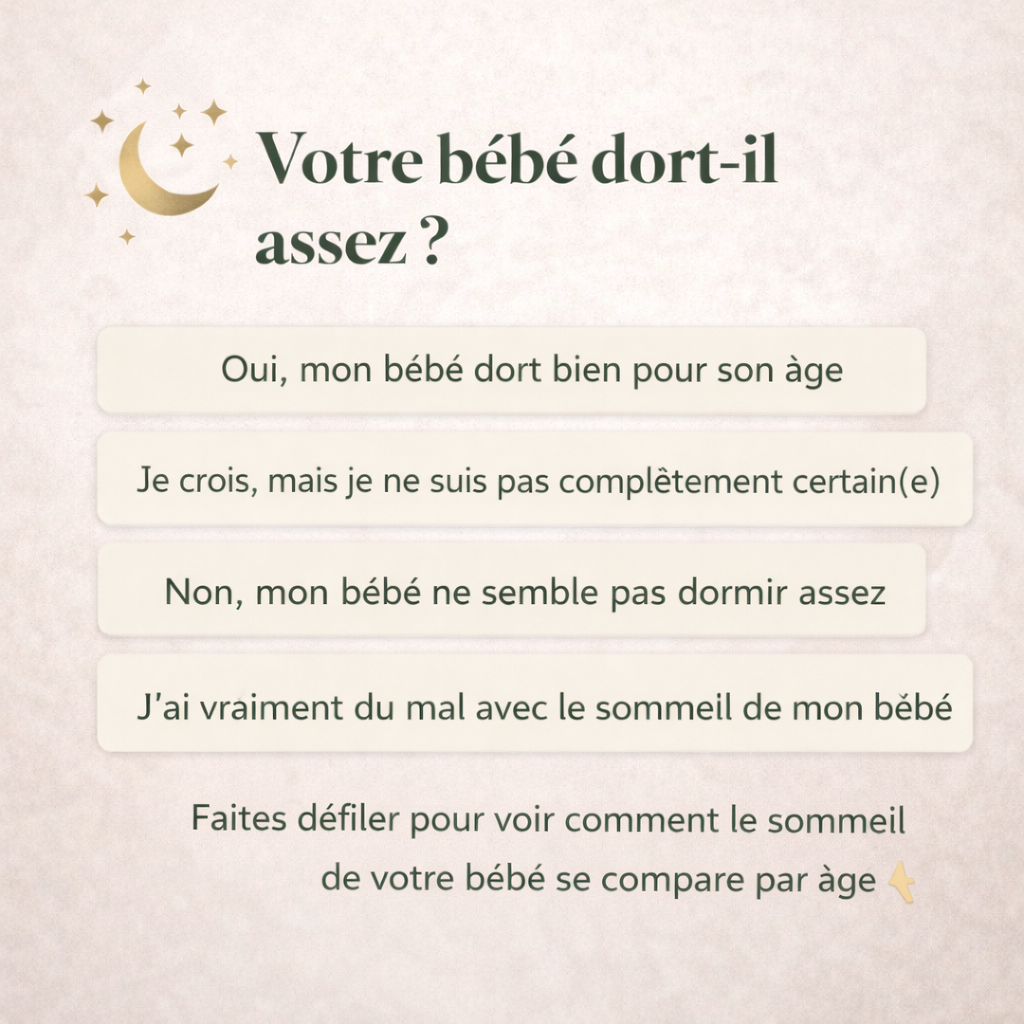 combien de sommeil un bébé a-t-il besoin