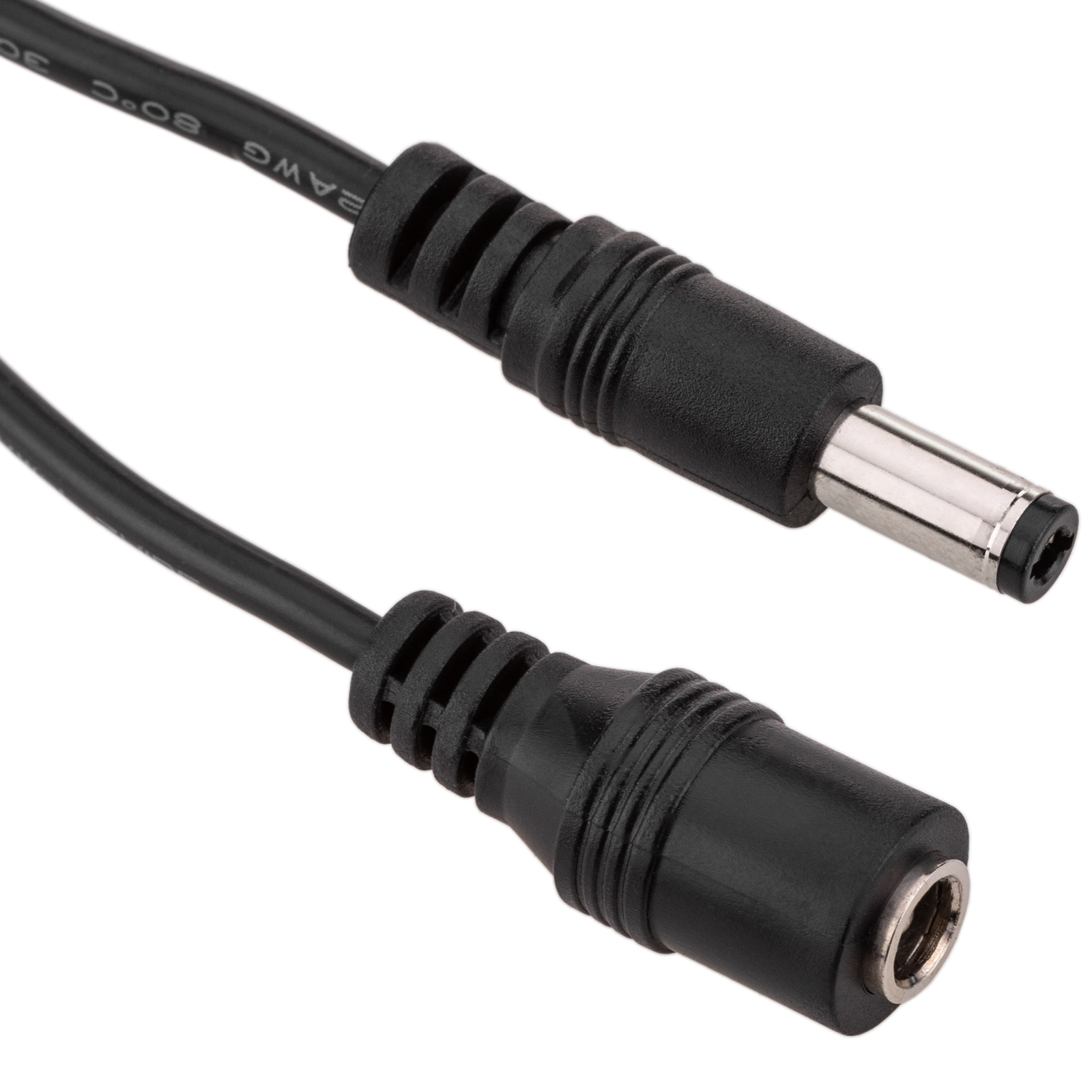 Connettore del cavo di alimentazione CC 5.5x2.5mm Jack 1m (M/H) - Cablematic