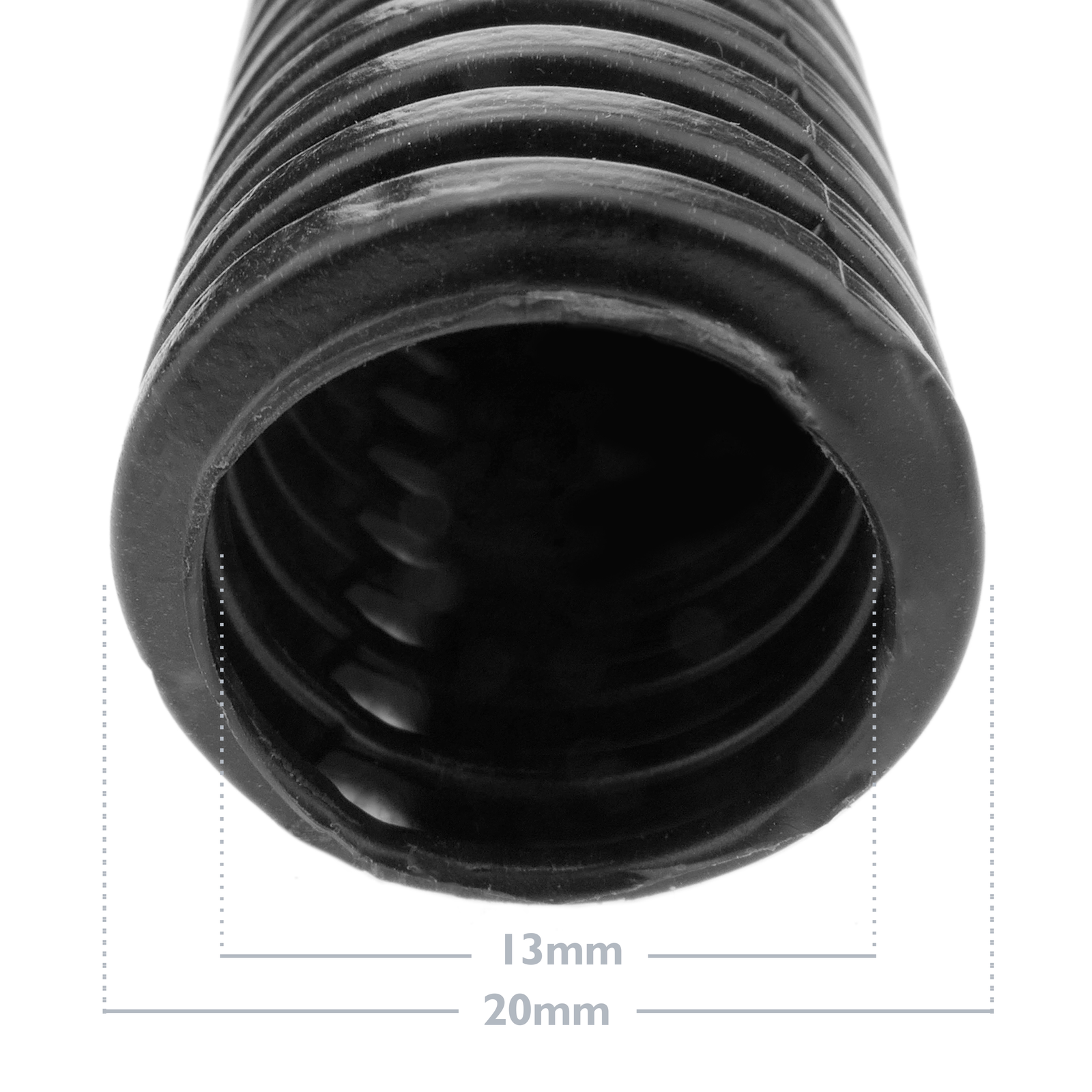 Uxcell Protective espiral Conduit Tubo Corrugado tubo manguera 6,2 m 20.3  ft 20 mm OD Negro