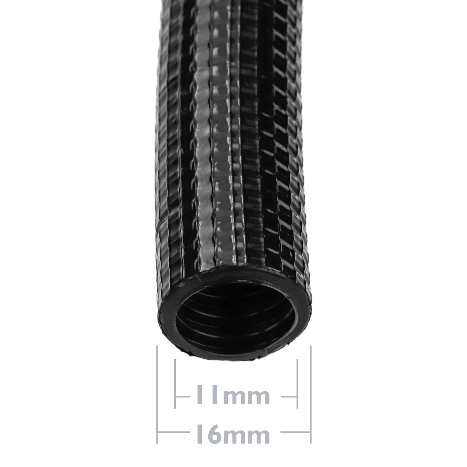 Tubo corrugato rinforzato in PVC M-16 100 m Nero - Cablematic