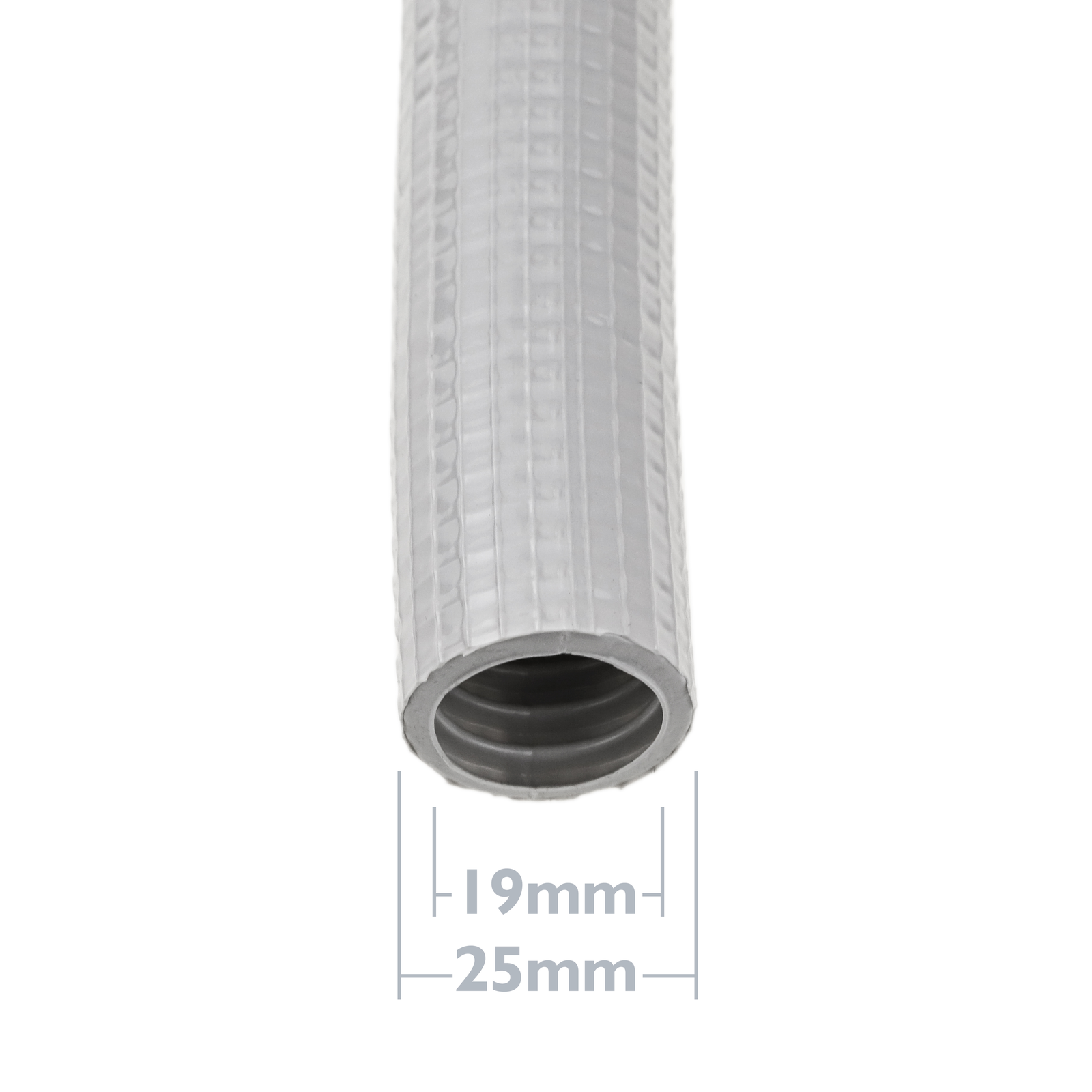 Tubo corrugato in PVC con guida M-25 75 m Grigio - Cablematic