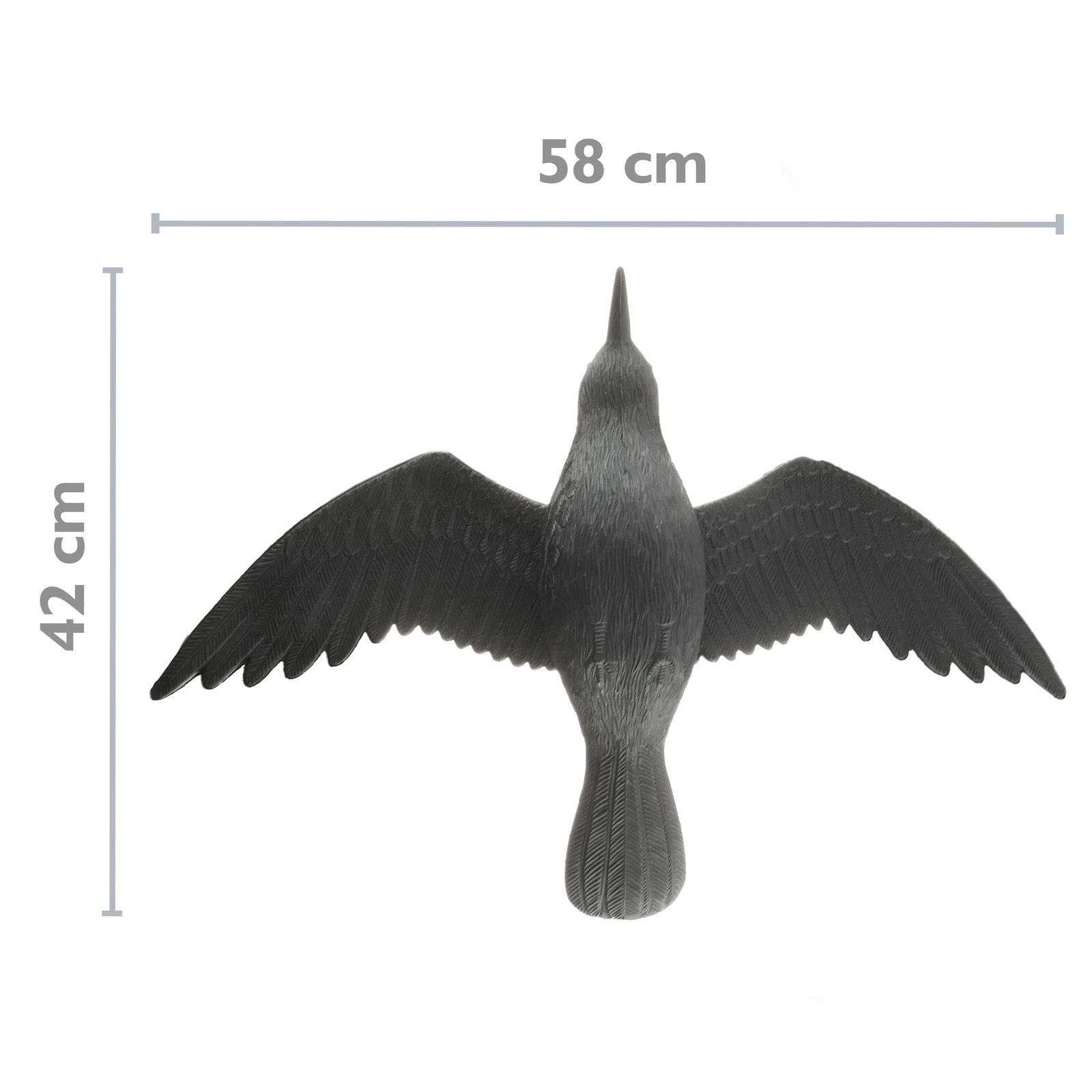 Corbeau volant épouvantail 58x42 cm - Cablematic