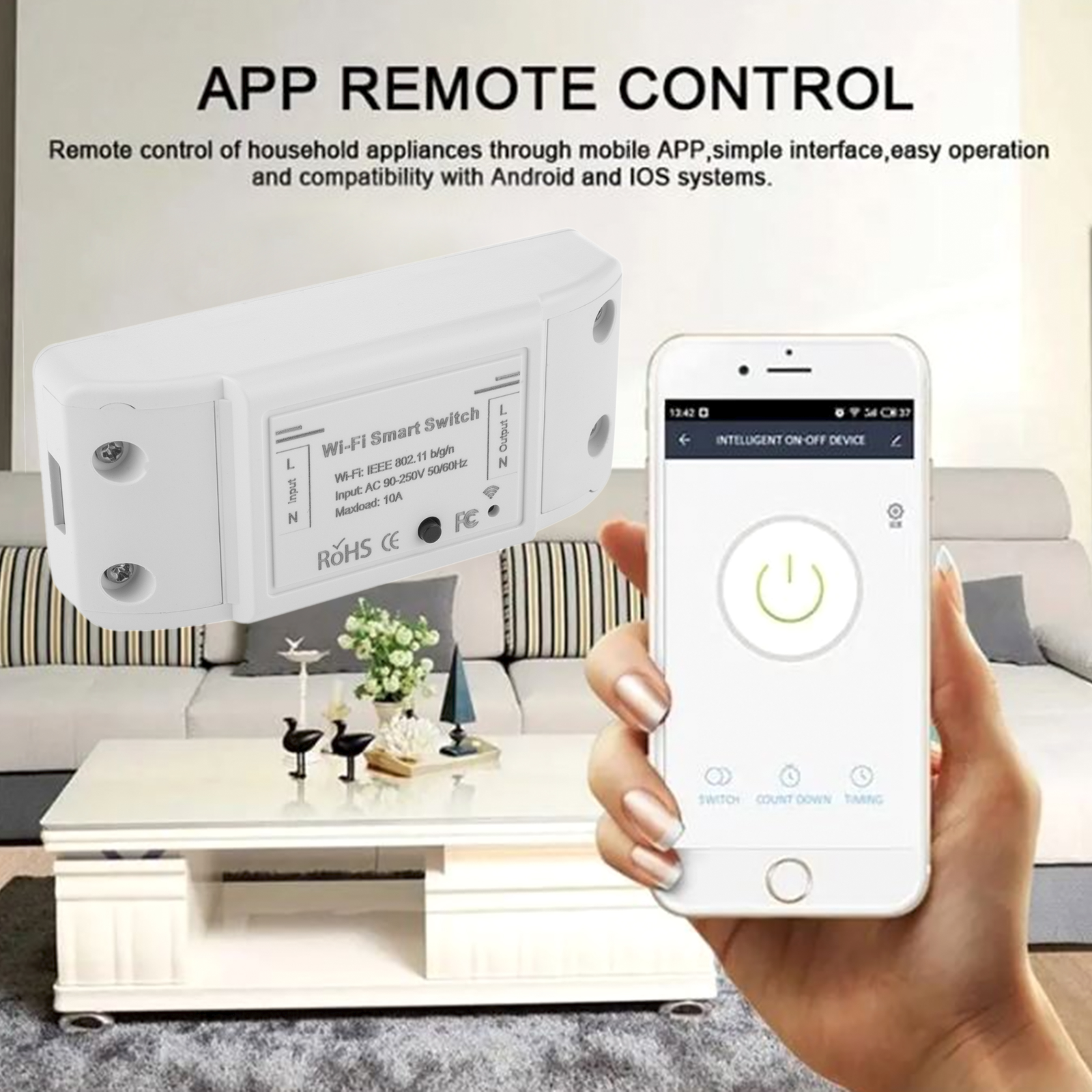 Sonoff - Pack de 3 interruptores inalámbricos con mando a distancia para  electrodomésticos, compatible con Alexa DIY Your Home a través de la  aplicación para iPhone y Android