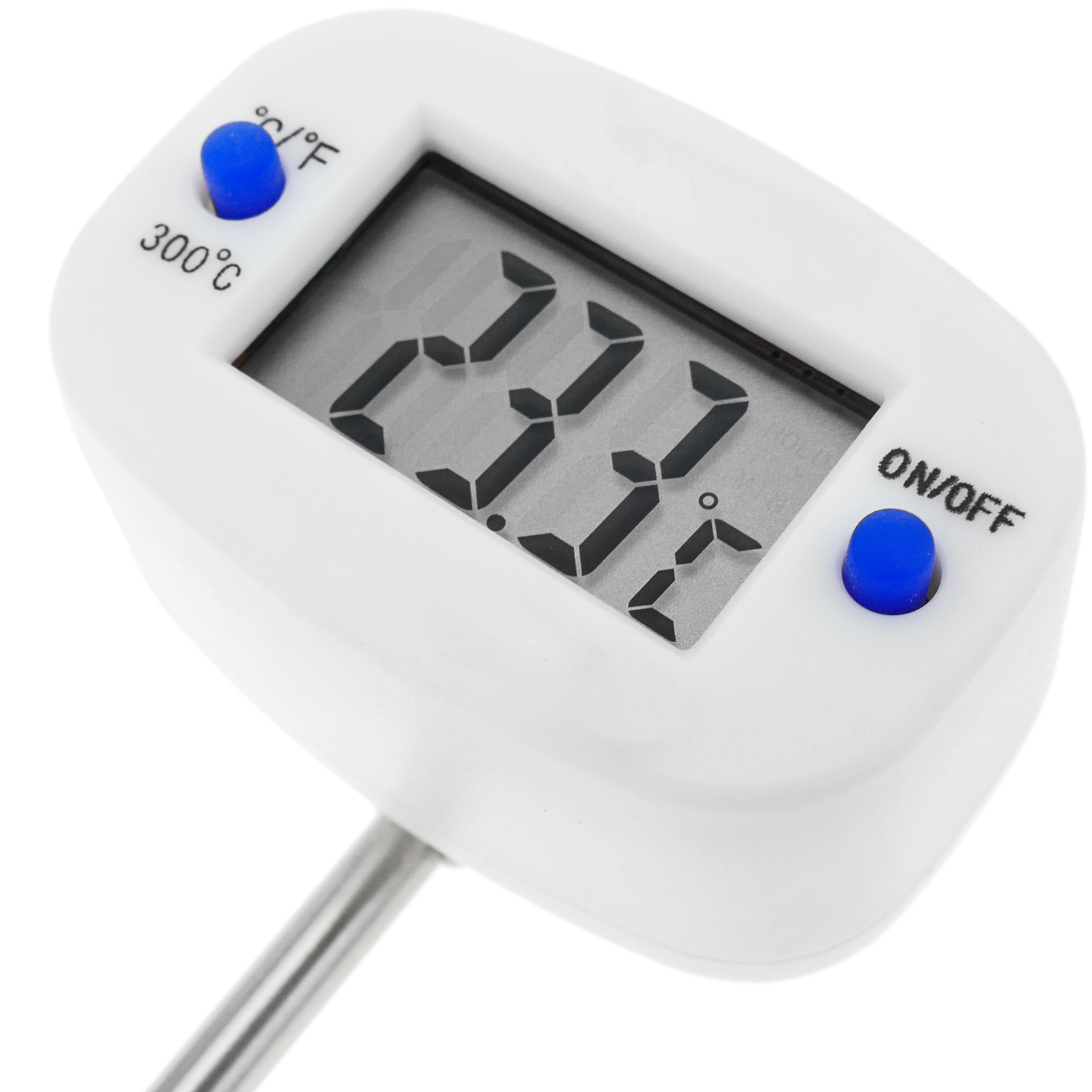 FYY Meat Thermometer, Digital Cooking Thermometer with Stainless Steel Long  Food Temperature Probe and Alarm Timer for Liquids, Oven, Smoker, BBQ