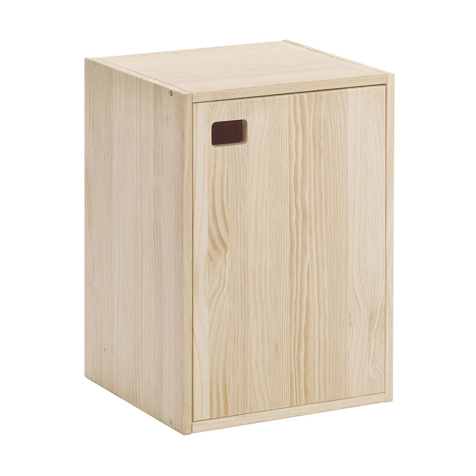 Armario dinámico de 4 puerta con 4 baldas de madera de pino macizo 105,4 x  70,8 x 33 cm Astigarraga - Cablematic