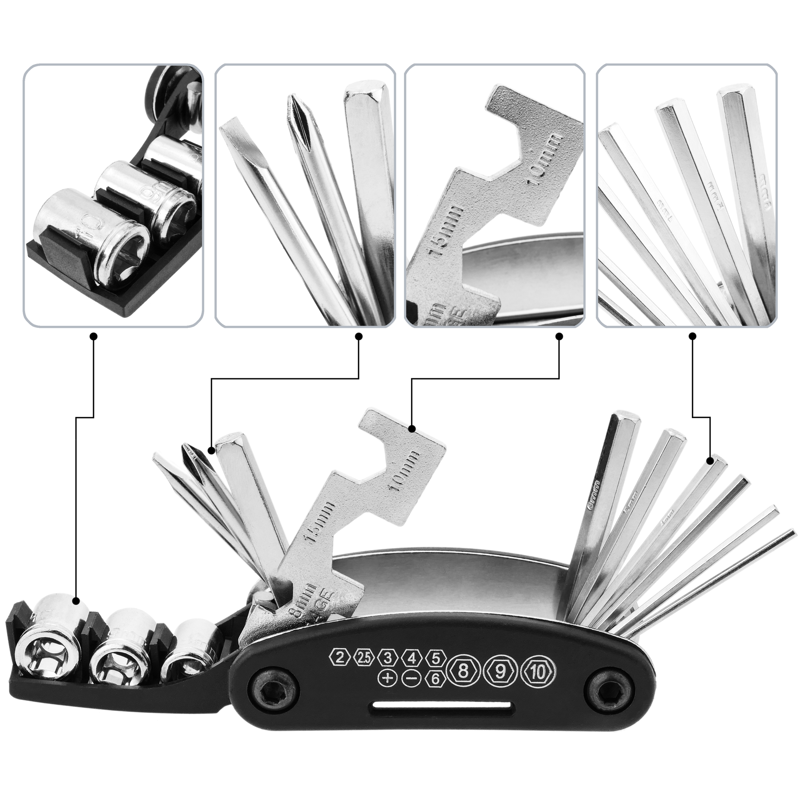 16 in 1 bike tool