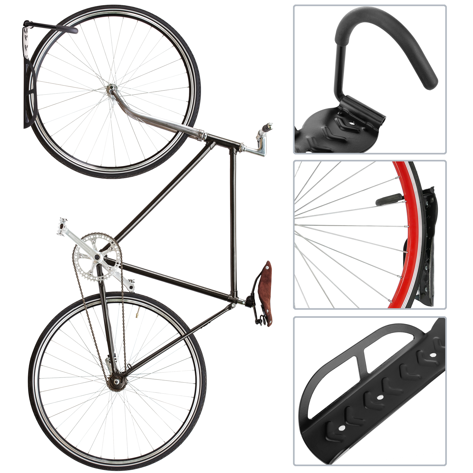 Pack X2 Porta Bicicleta Pared Gancho Para Colgar Soporte Bic