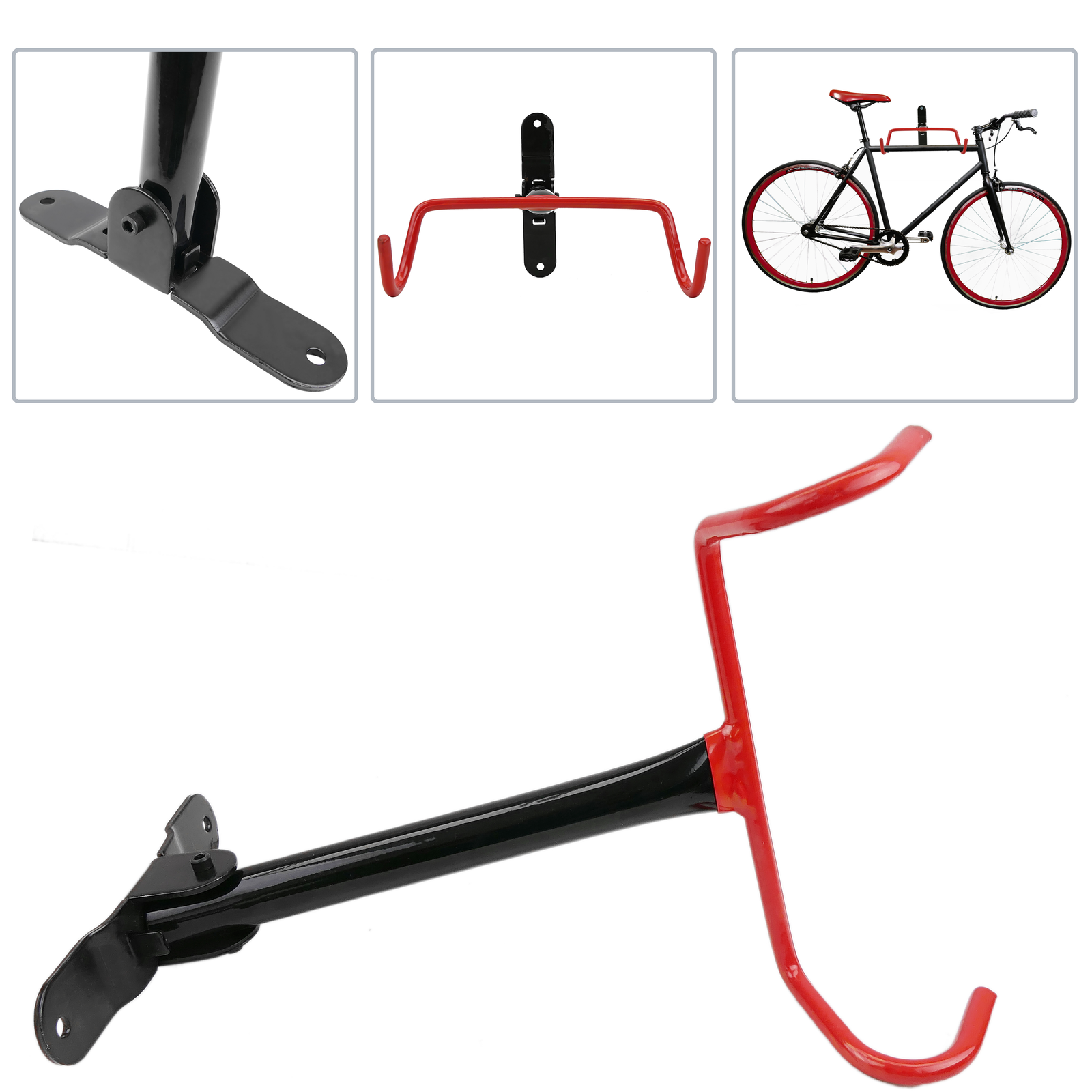 Soporte metálico para bicicleta de suelo plegable y ajustable distribuido  por CABLEMATIC ® 