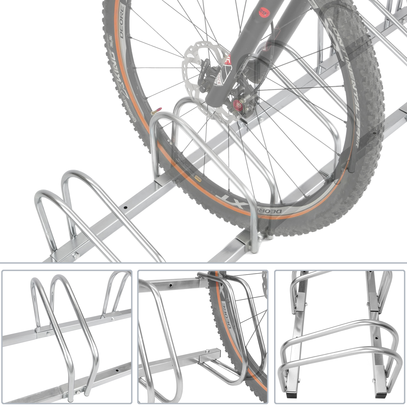 Râtelier 6 vélos Système range-vélo support pour bicyclette en acier  Fixation sol ou mur - Cablematic