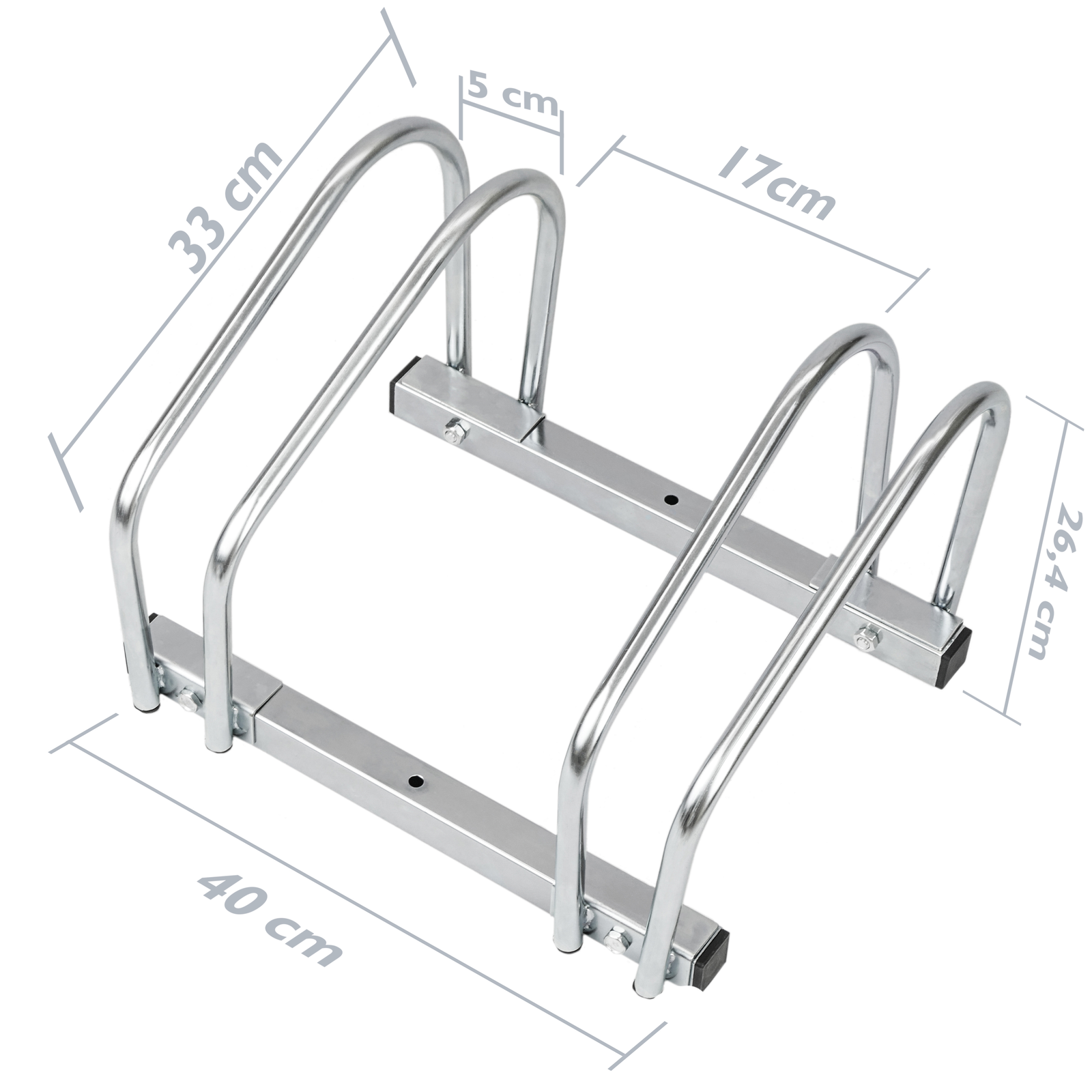 Parcheggio per 2 biciclette Rastrelliera portabiciclette Supporto para  pavimento o parete - Cablematic