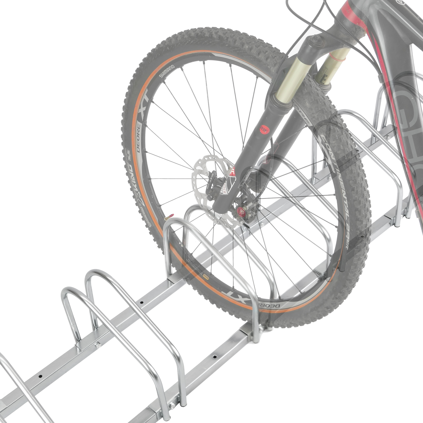 Soporte de Hierro galvanizado para 6 Bicicletas en Suelo o Pared 159 x 29cm Aparcamiento para bicicletas 