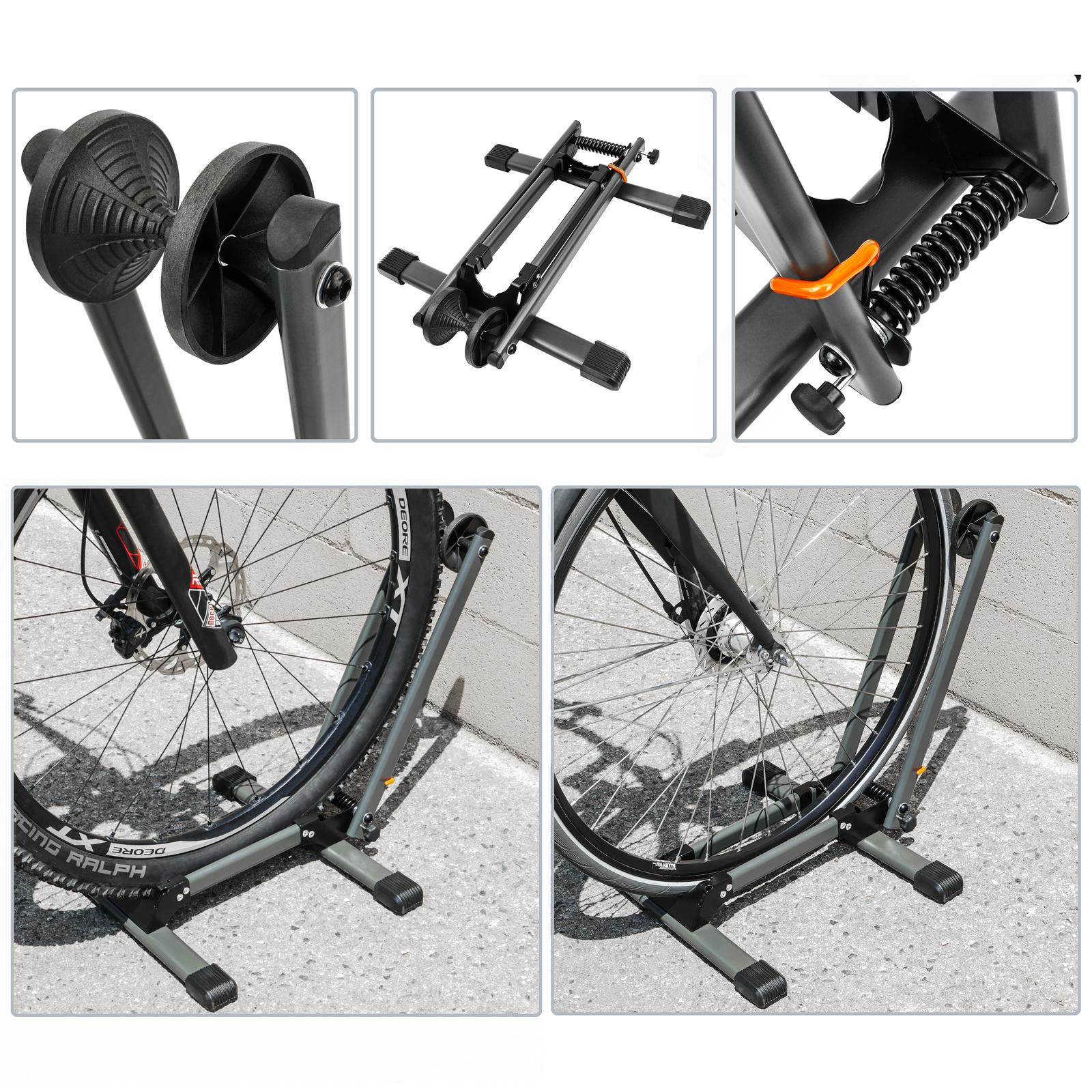 Pata de cabra para bicicleta Caballete ajustable de 22-33 cm - Cablematic