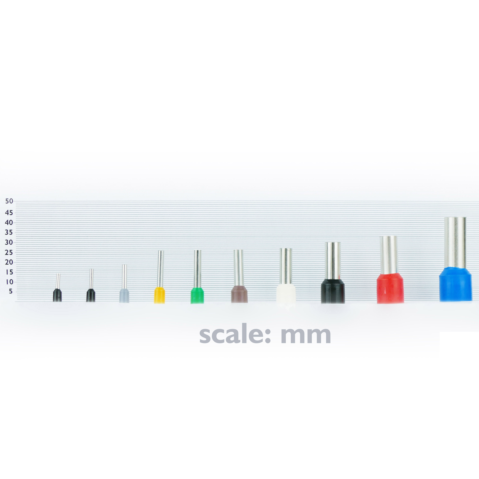 Connettore isolati crimpare terminali per cavo elettrico 1.5x8 mm 100 unità  - Cablematic