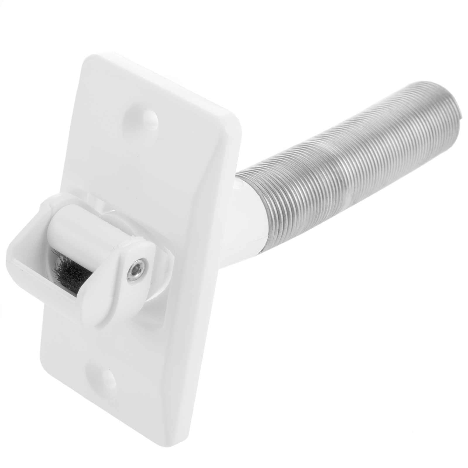 Recogedor de plástico eléctrico para persianas con cinta de 2.3 cm de 16.5  a 18.5 cm color blanco Schellenberg - Cablematic