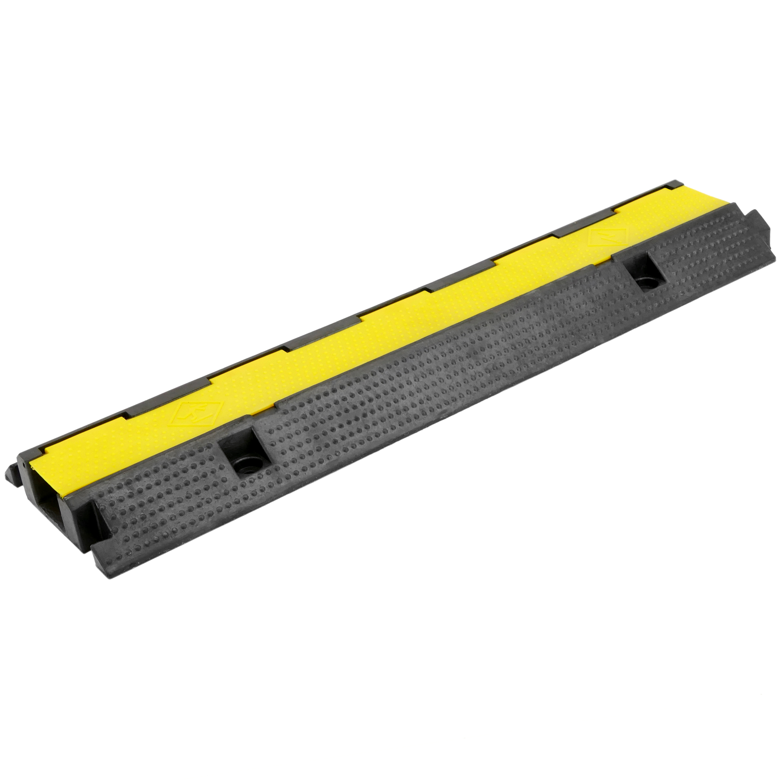 Pasacables de suelo, RS PRO, Negro/Amarillo 1000 x 35mm, 1000mm x 38 x 35mm  x 250 mm Caucho, Termoplástico